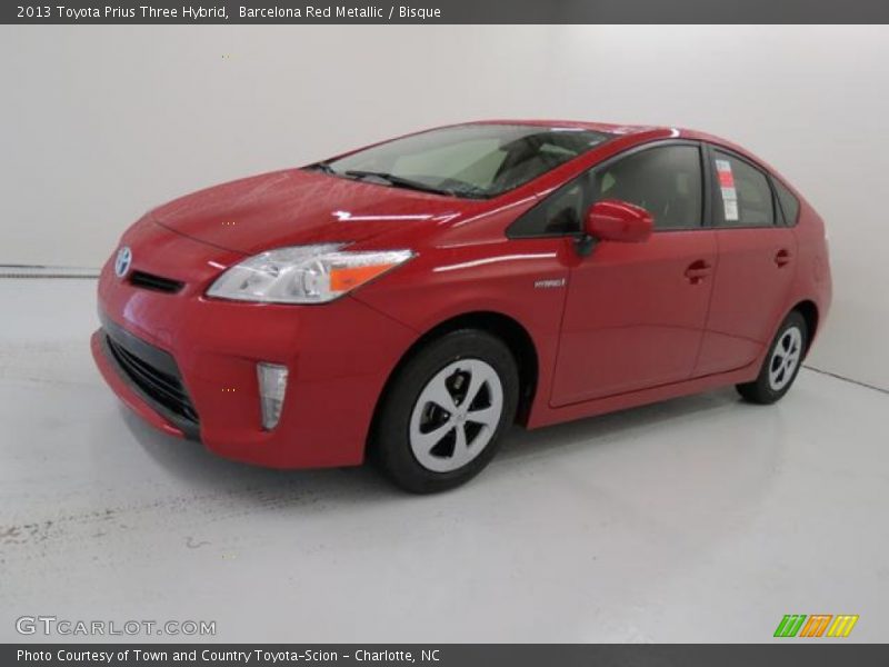 Barcelona Red Metallic / Bisque 2013 Toyota Prius Three Hybrid