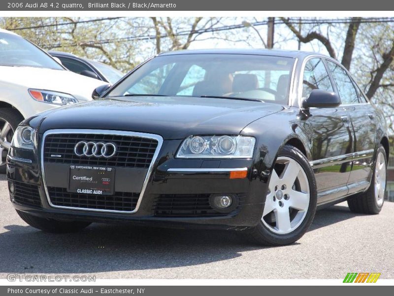 Brilliant Black / Black/Amaretto 2006 Audi A8 4.2 quattro