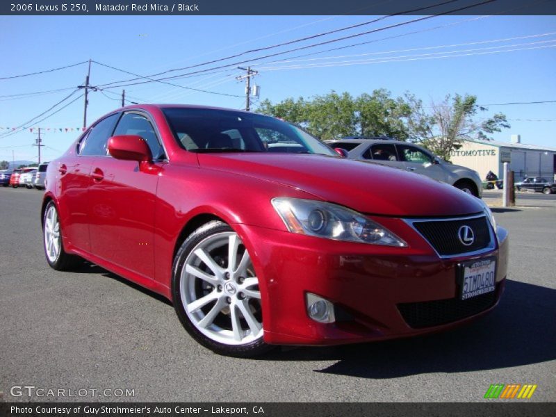 Matador Red Mica / Black 2006 Lexus IS 250
