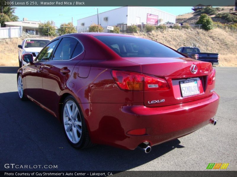 Matador Red Mica / Black 2006 Lexus IS 250