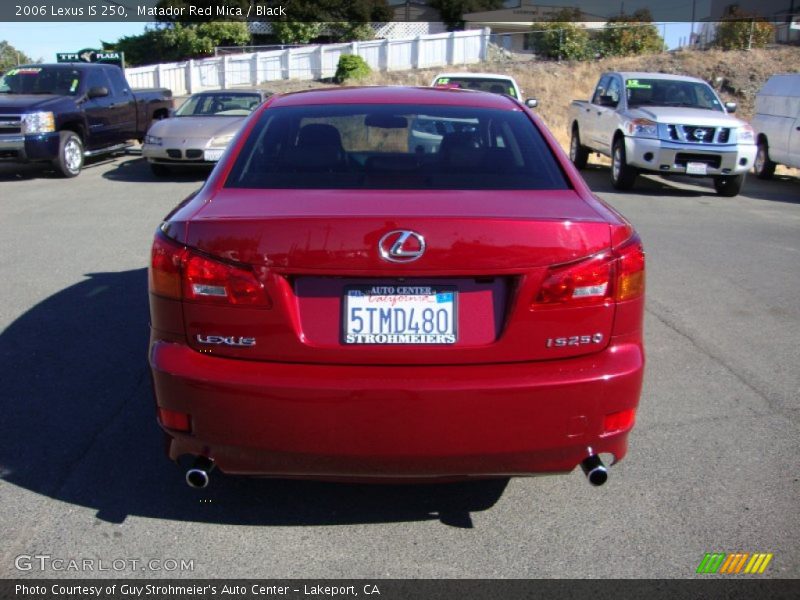 Matador Red Mica / Black 2006 Lexus IS 250