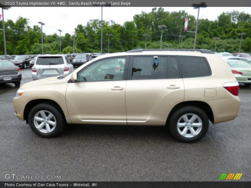 Sandy Beach Metallic / Sand Beige 2010 Toyota Highlander V6 4WD