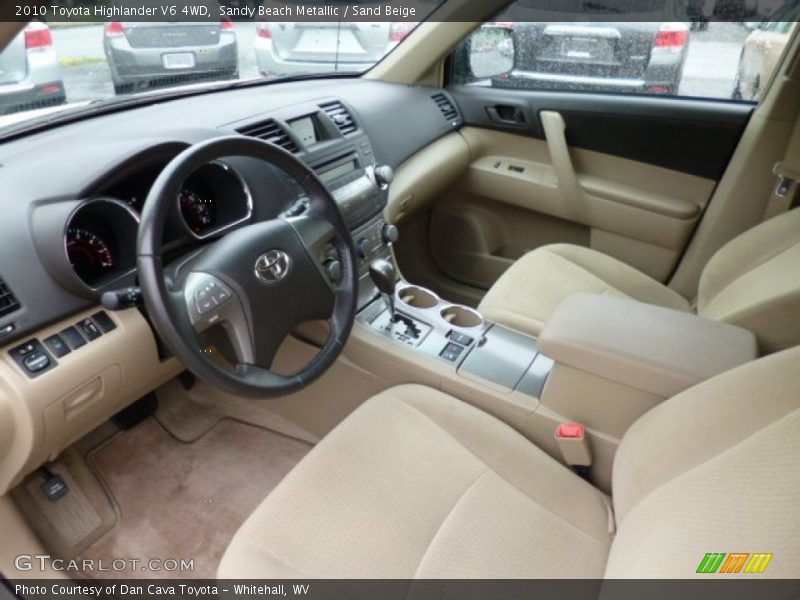 Sandy Beach Metallic / Sand Beige 2010 Toyota Highlander V6 4WD