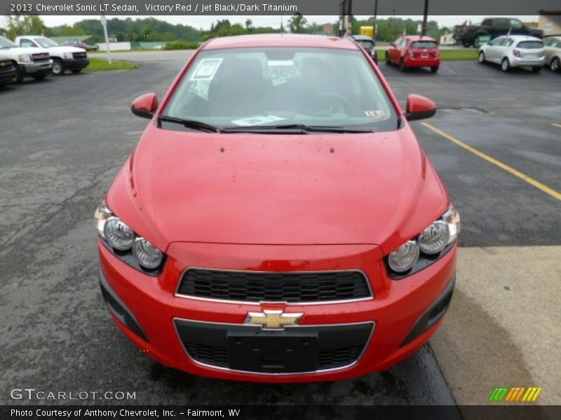 Victory Red / Jet Black/Dark Titanium 2013 Chevrolet Sonic LT Sedan