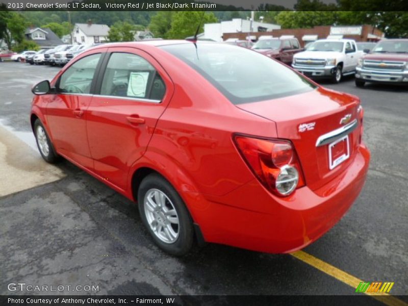 Victory Red / Jet Black/Dark Titanium 2013 Chevrolet Sonic LT Sedan