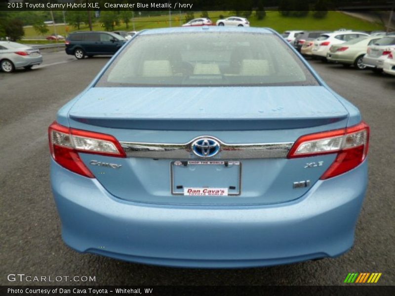 Clearwater Blue Metallic / Ivory 2013 Toyota Camry Hybrid XLE