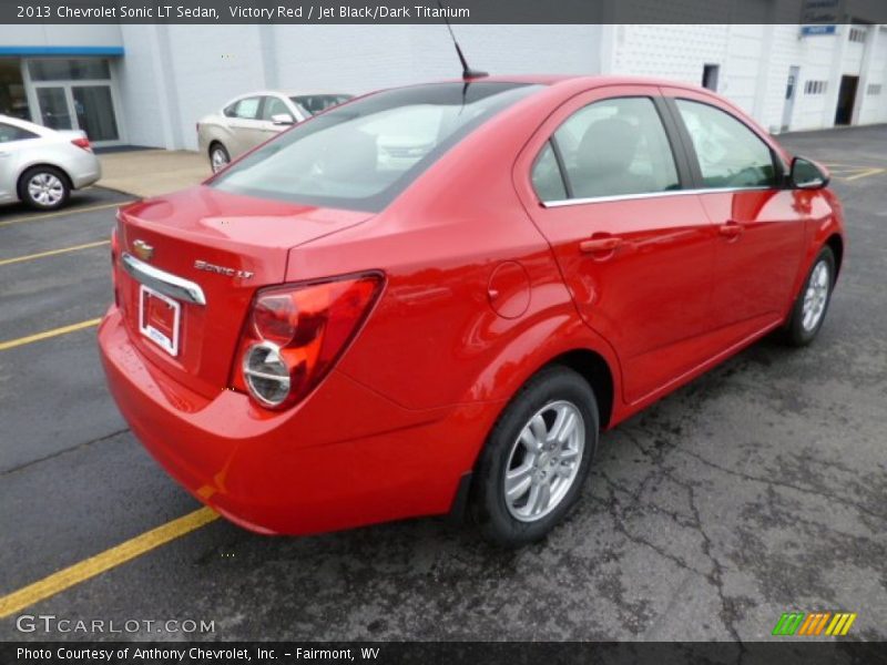 Victory Red / Jet Black/Dark Titanium 2013 Chevrolet Sonic LT Sedan