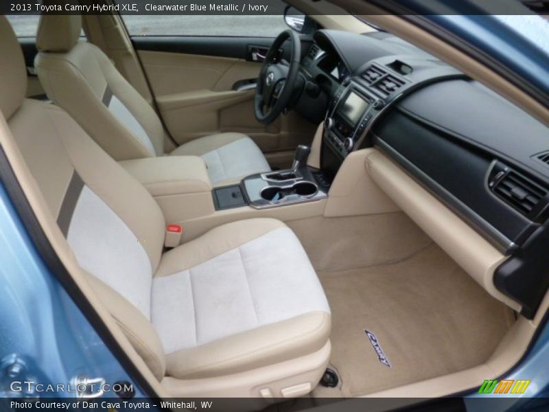 Clearwater Blue Metallic / Ivory 2013 Toyota Camry Hybrid XLE