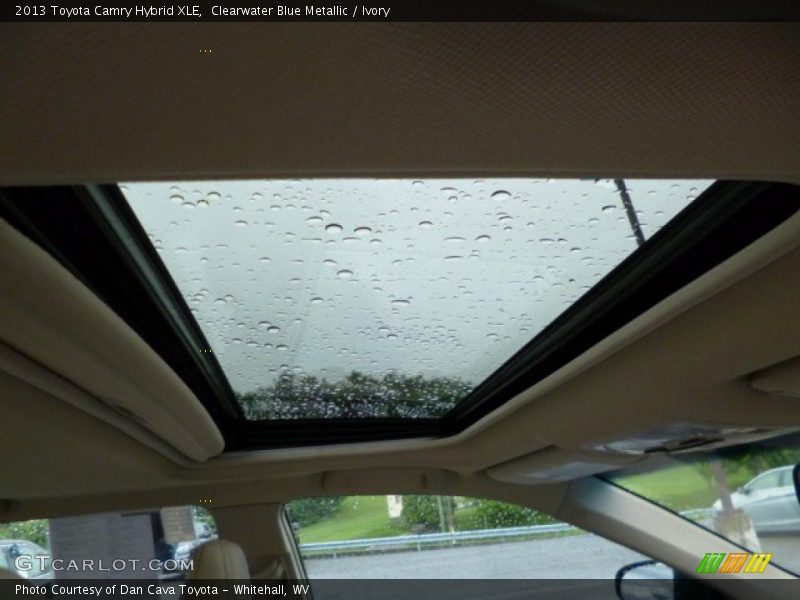 Clearwater Blue Metallic / Ivory 2013 Toyota Camry Hybrid XLE