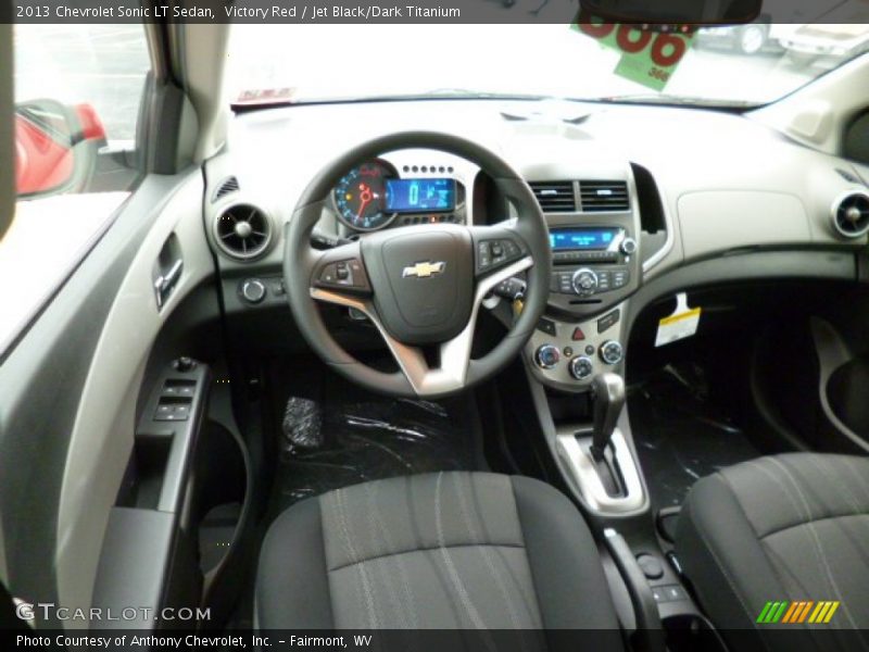 Victory Red / Jet Black/Dark Titanium 2013 Chevrolet Sonic LT Sedan