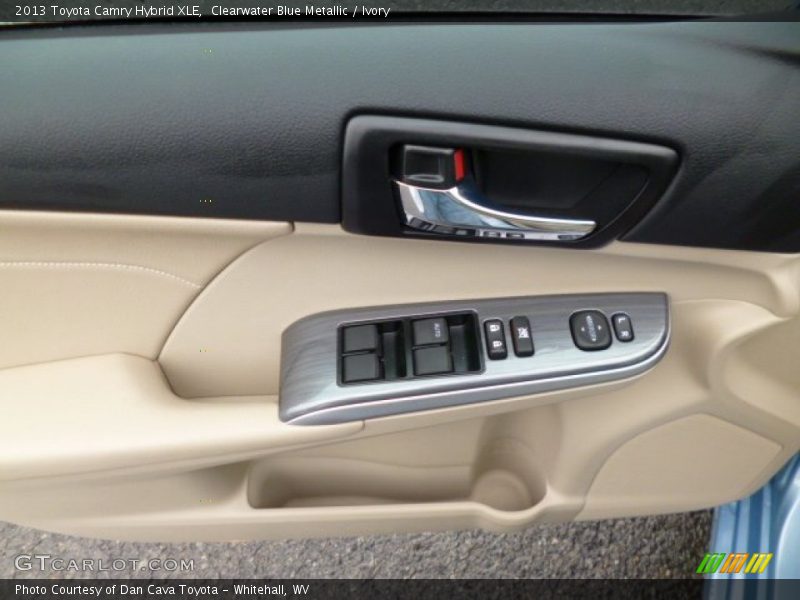 Clearwater Blue Metallic / Ivory 2013 Toyota Camry Hybrid XLE