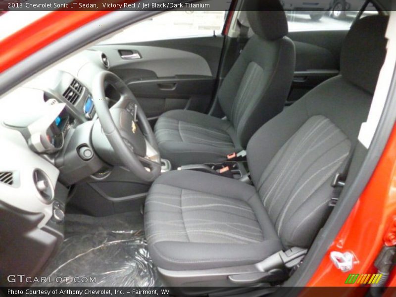 Victory Red / Jet Black/Dark Titanium 2013 Chevrolet Sonic LT Sedan