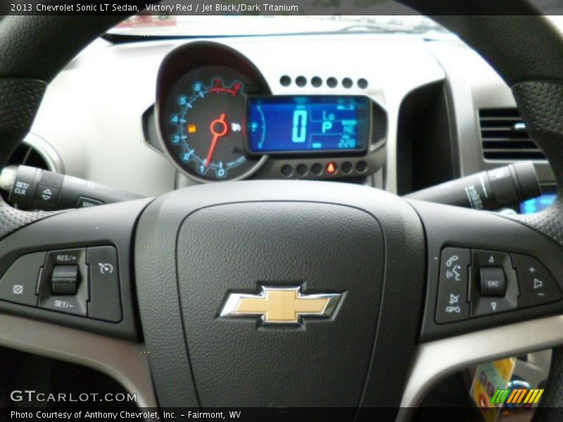 Victory Red / Jet Black/Dark Titanium 2013 Chevrolet Sonic LT Sedan