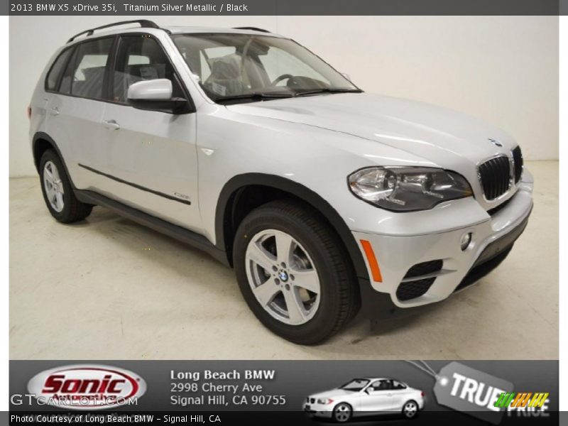 Titanium Silver Metallic / Black 2013 BMW X5 xDrive 35i