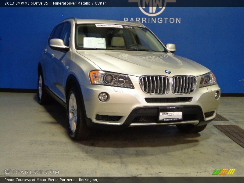 Mineral Silver Metallic / Oyster 2013 BMW X3 xDrive 35i