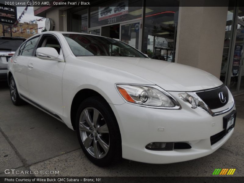 Opaline Pearl / Black 2010 Lexus GS 350 AWD