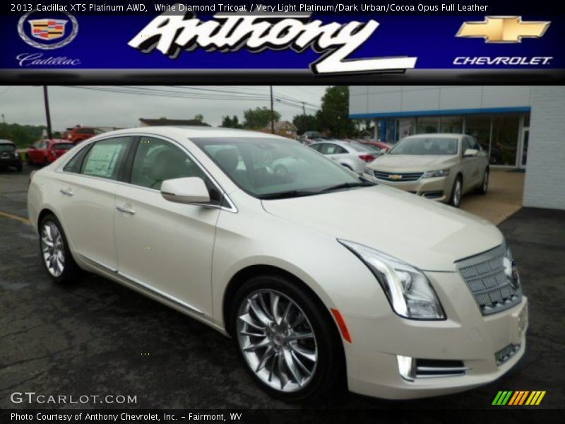 White Diamond Tricoat / Very Light Platinum/Dark Urban/Cocoa Opus Full Leather 2013 Cadillac XTS Platinum AWD