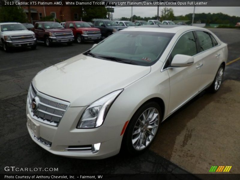 White Diamond Tricoat / Very Light Platinum/Dark Urban/Cocoa Opus Full Leather 2013 Cadillac XTS Platinum AWD