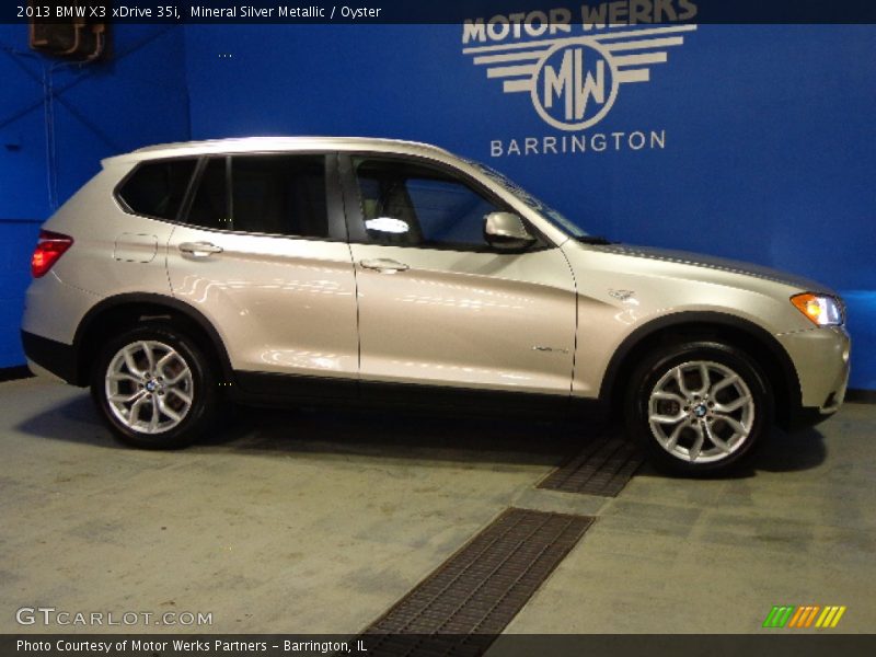 Mineral Silver Metallic / Oyster 2013 BMW X3 xDrive 35i