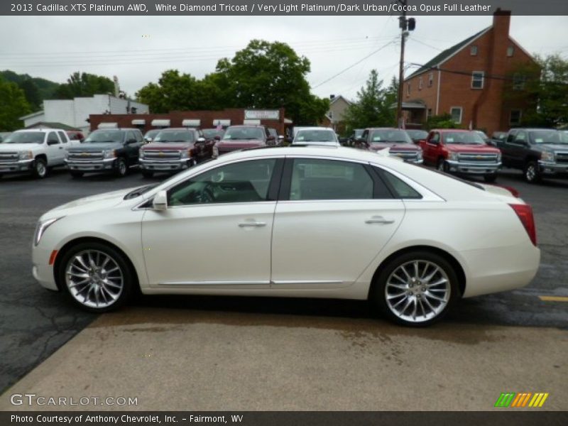 White Diamond Tricoat / Very Light Platinum/Dark Urban/Cocoa Opus Full Leather 2013 Cadillac XTS Platinum AWD