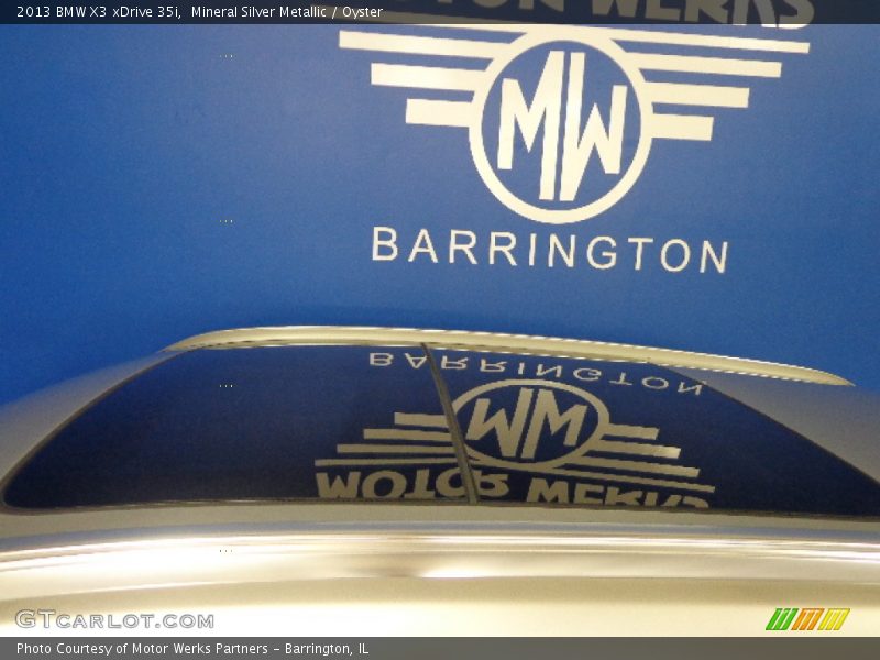 Mineral Silver Metallic / Oyster 2013 BMW X3 xDrive 35i