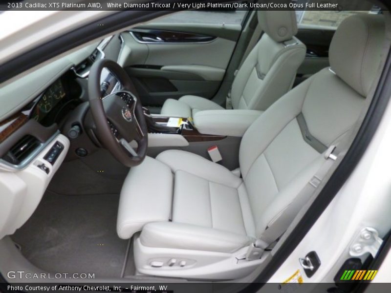 White Diamond Tricoat / Very Light Platinum/Dark Urban/Cocoa Opus Full Leather 2013 Cadillac XTS Platinum AWD