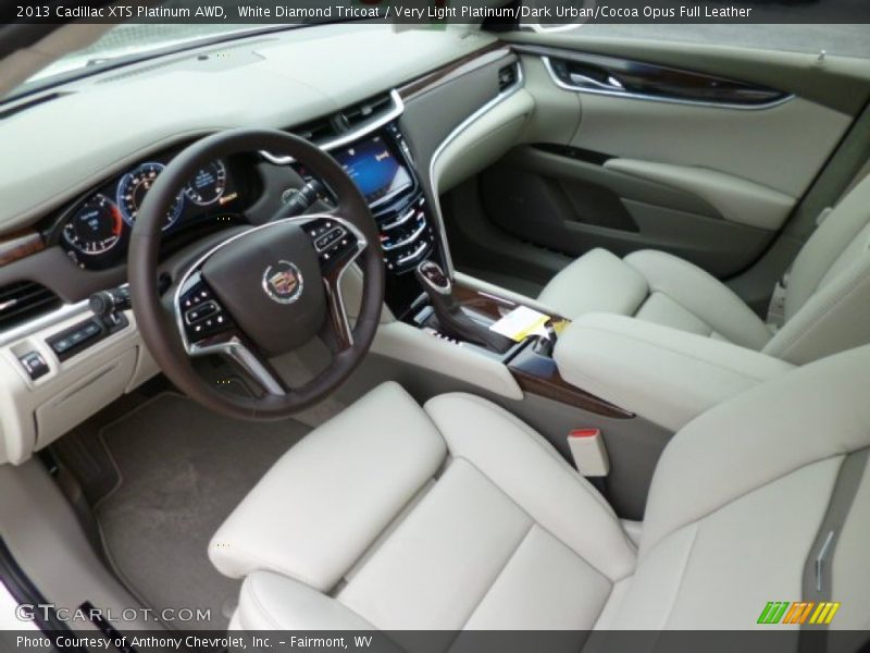 White Diamond Tricoat / Very Light Platinum/Dark Urban/Cocoa Opus Full Leather 2013 Cadillac XTS Platinum AWD