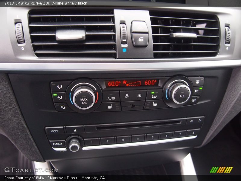 Alpine White / Black 2013 BMW X3 xDrive 28i
