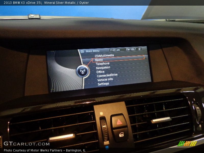 Mineral Silver Metallic / Oyster 2013 BMW X3 xDrive 35i