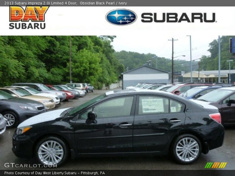 Obsidian Black Pearl / Ivory 2013 Subaru Impreza 2.0i Limited 4 Door