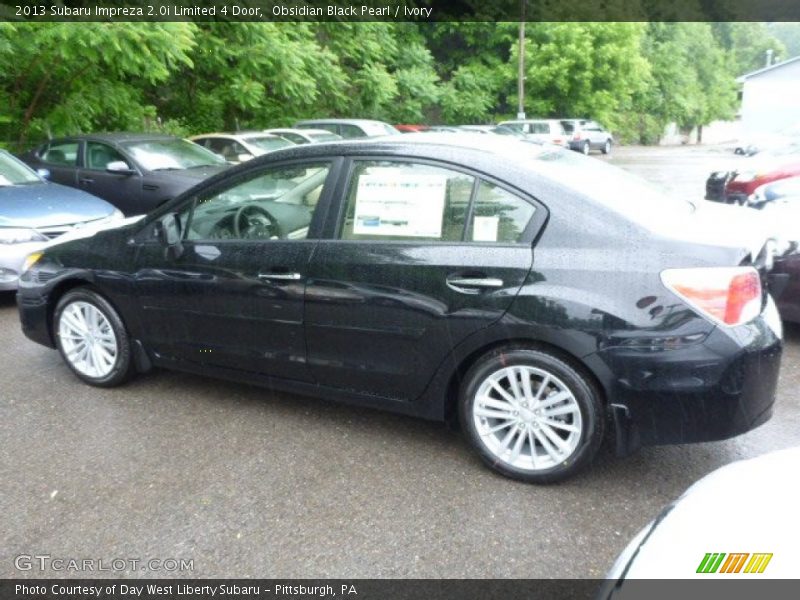 Obsidian Black Pearl / Ivory 2013 Subaru Impreza 2.0i Limited 4 Door