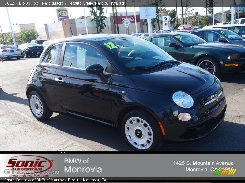 Nero (Black) / Tessuto Grigio/Nero (Grey/Black) 2012 Fiat 500 Pop