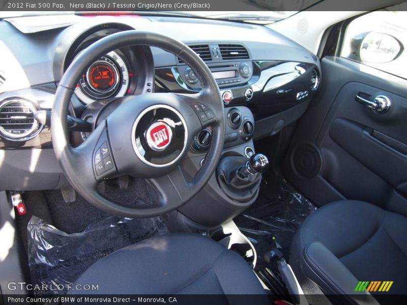 Nero (Black) / Tessuto Grigio/Nero (Grey/Black) 2012 Fiat 500 Pop