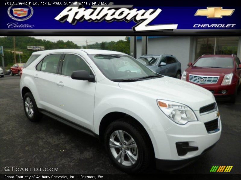 Summit White / Jet Black 2013 Chevrolet Equinox LS AWD
