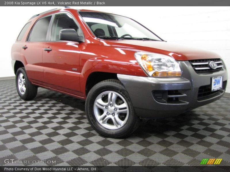 Volcanic Red Metallic / Black 2008 Kia Sportage LX V6 4x4