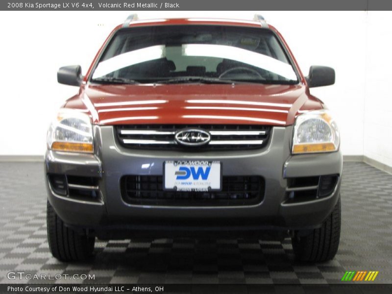 Volcanic Red Metallic / Black 2008 Kia Sportage LX V6 4x4
