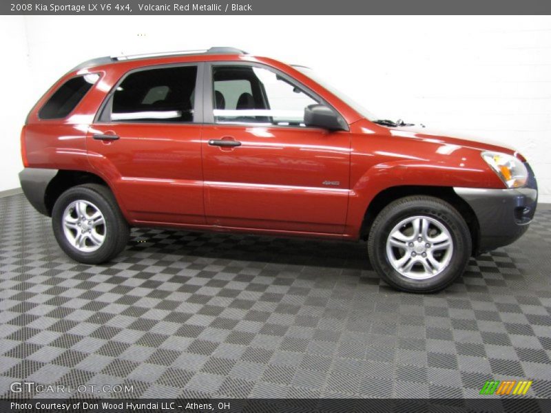 Volcanic Red Metallic / Black 2008 Kia Sportage LX V6 4x4