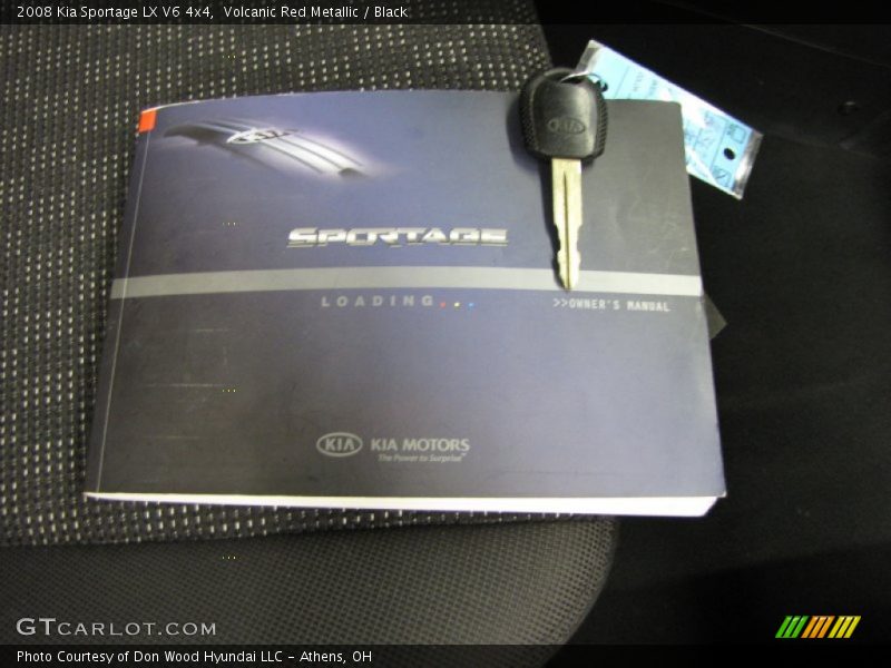 Volcanic Red Metallic / Black 2008 Kia Sportage LX V6 4x4