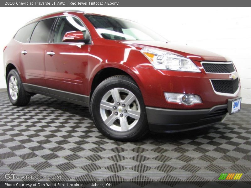 Red Jewel Tintcoat / Ebony 2010 Chevrolet Traverse LT AWD