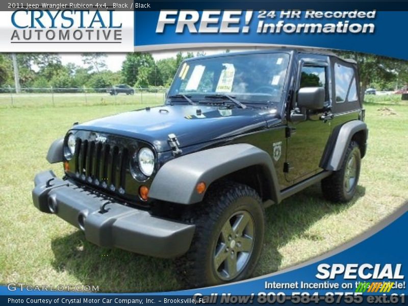 Black / Black 2011 Jeep Wrangler Rubicon 4x4
