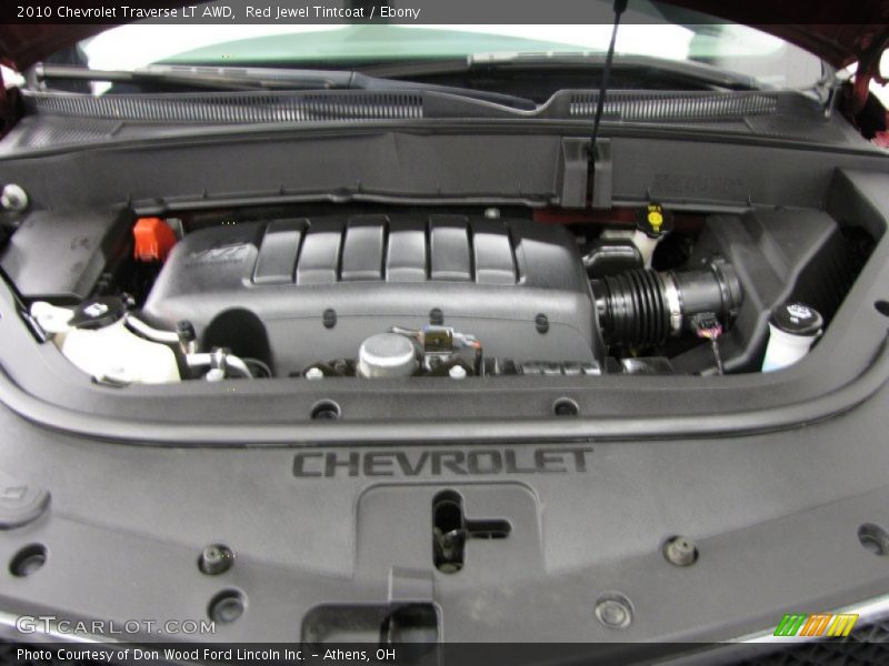 Red Jewel Tintcoat / Ebony 2010 Chevrolet Traverse LT AWD