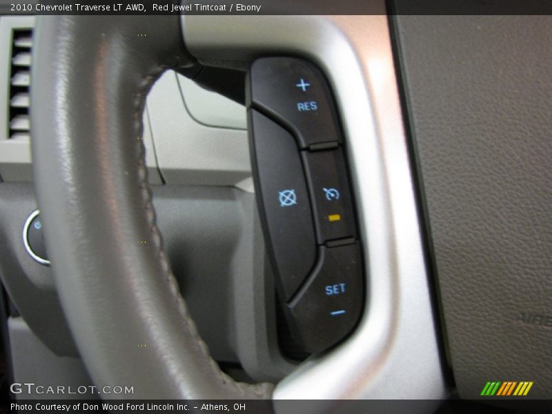 Red Jewel Tintcoat / Ebony 2010 Chevrolet Traverse LT AWD