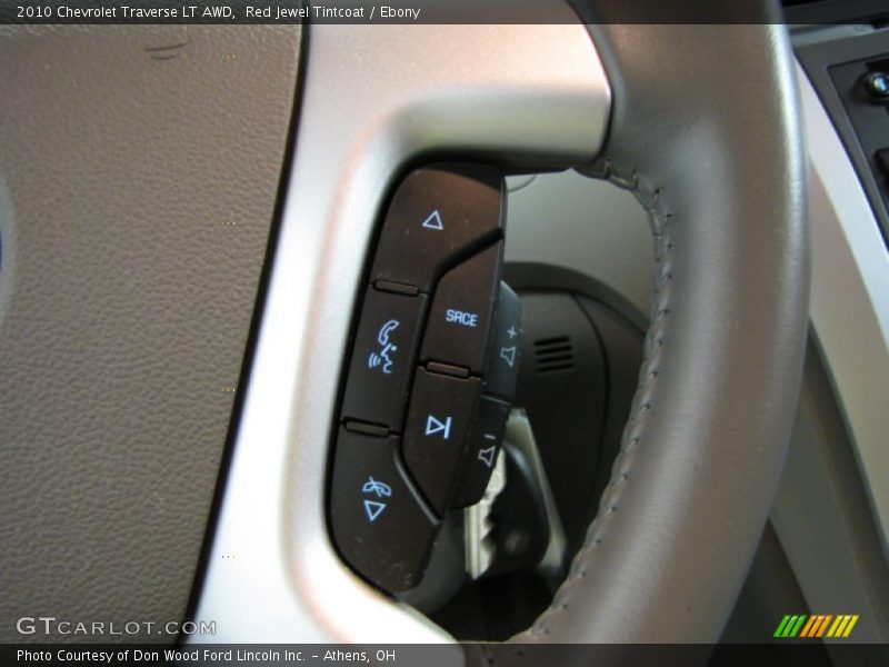 Red Jewel Tintcoat / Ebony 2010 Chevrolet Traverse LT AWD