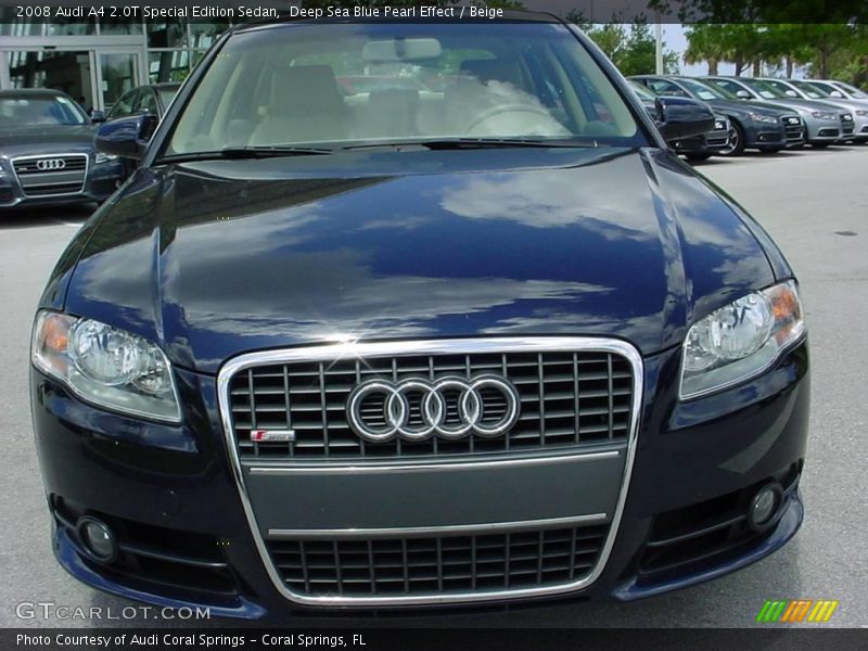 Deep Sea Blue Pearl Effect / Beige 2008 Audi A4 2.0T Special Edition Sedan