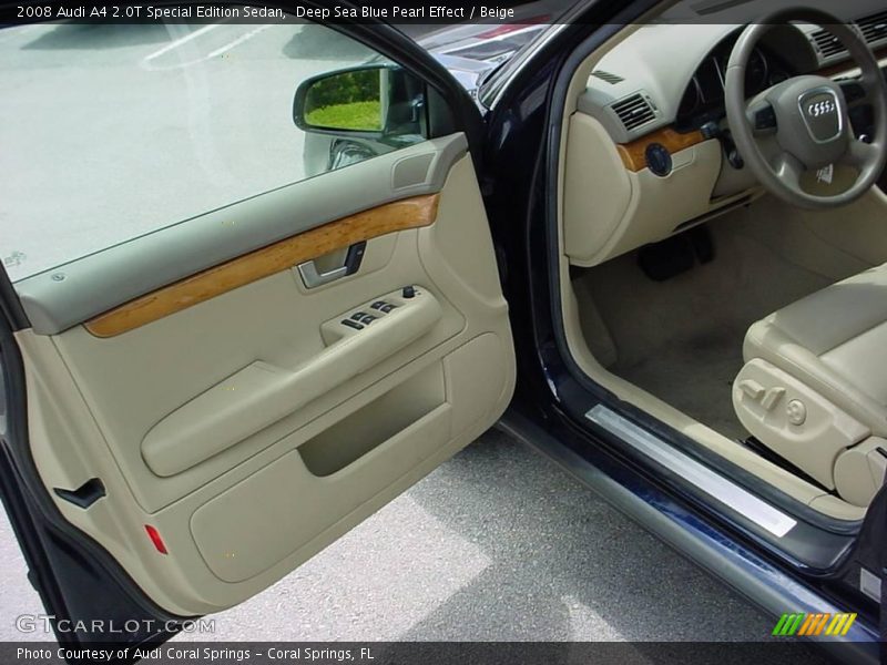 Deep Sea Blue Pearl Effect / Beige 2008 Audi A4 2.0T Special Edition Sedan
