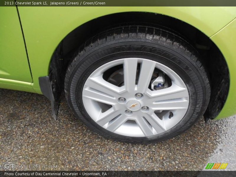 Jalapeno (Green) / Green/Green 2013 Chevrolet Spark LS