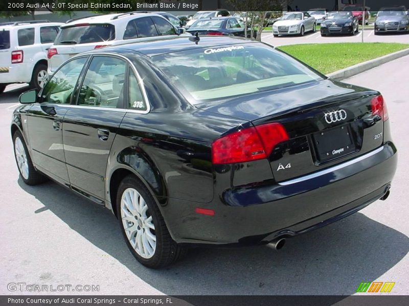 Brilliant Black / Beige 2008 Audi A4 2.0T Special Edition Sedan