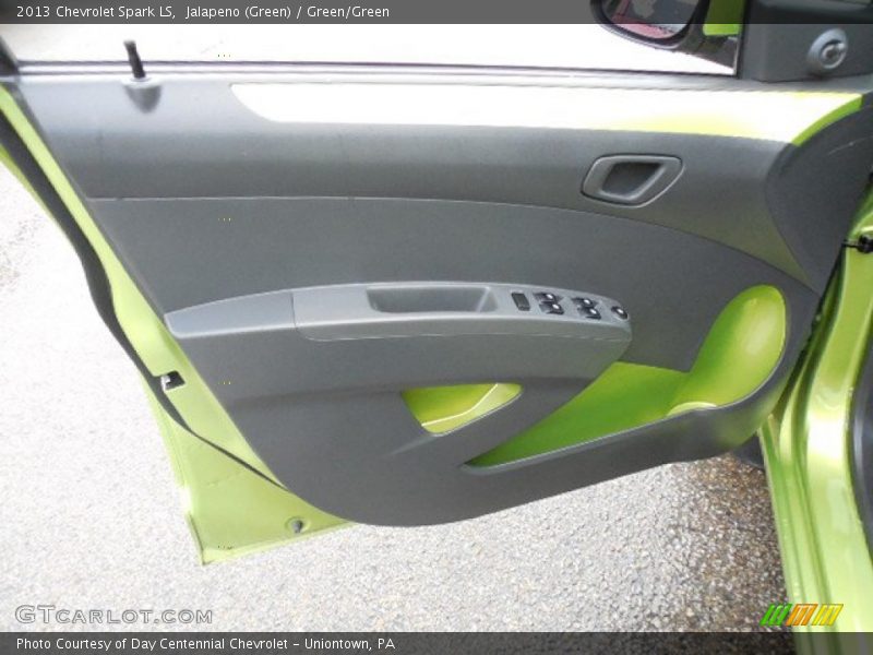 Jalapeno (Green) / Green/Green 2013 Chevrolet Spark LS