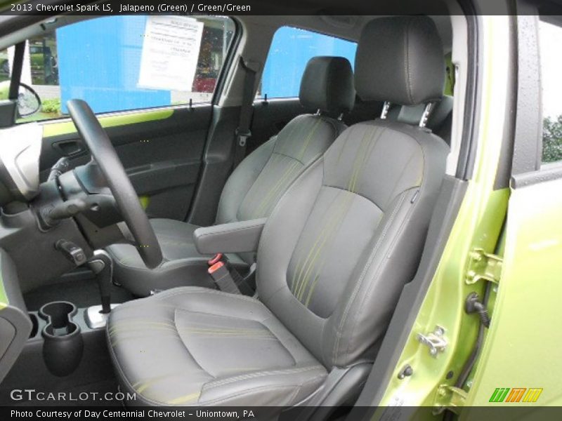 Jalapeno (Green) / Green/Green 2013 Chevrolet Spark LS