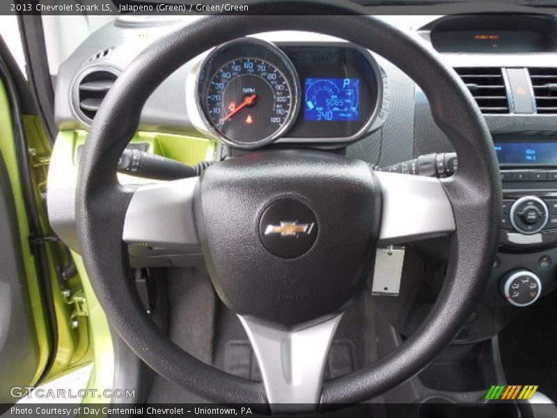 Jalapeno (Green) / Green/Green 2013 Chevrolet Spark LS